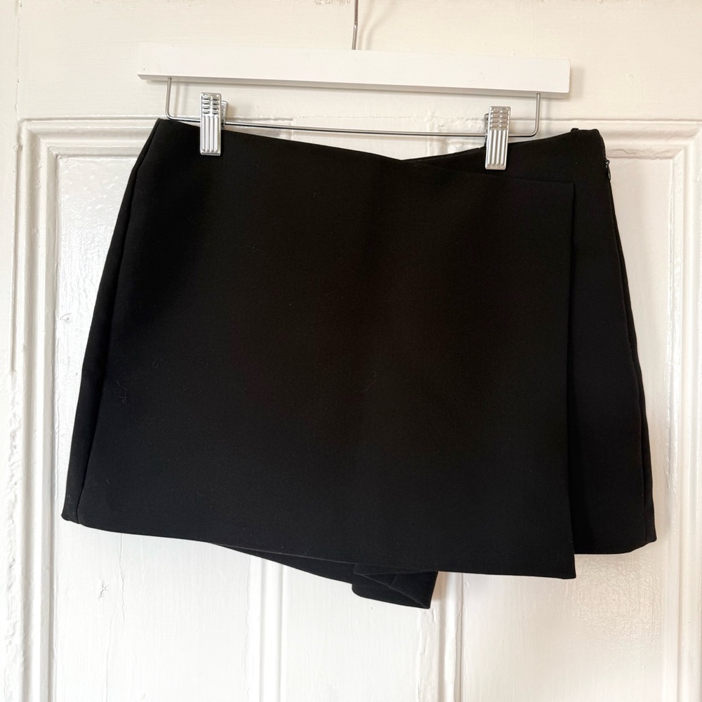 Zara Black Tailored Mini Skort